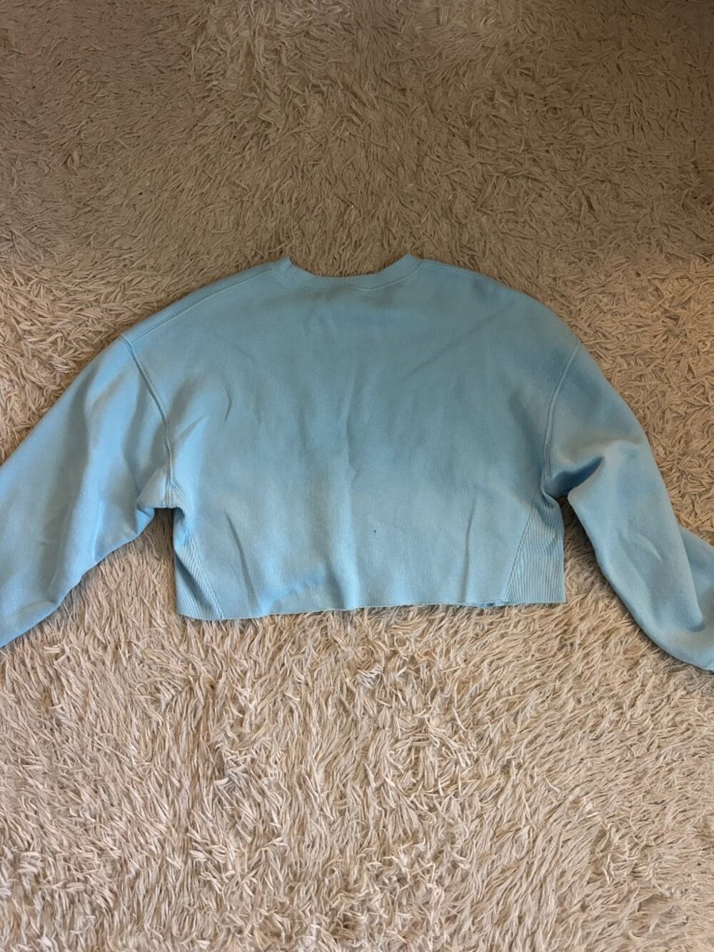 WildFable Light Blue Cropped Crewneck - Picture 2 of 2